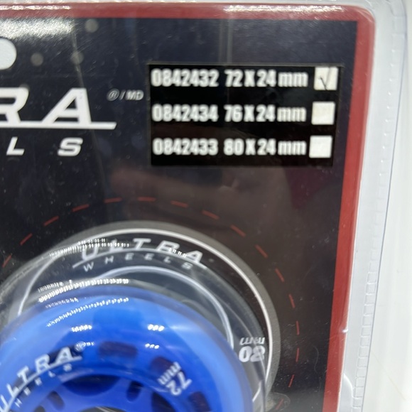 Ultra Wheels Inline Skates Replacement Wheels, 72mm Blue, 4-pk - Picture 4 of 4